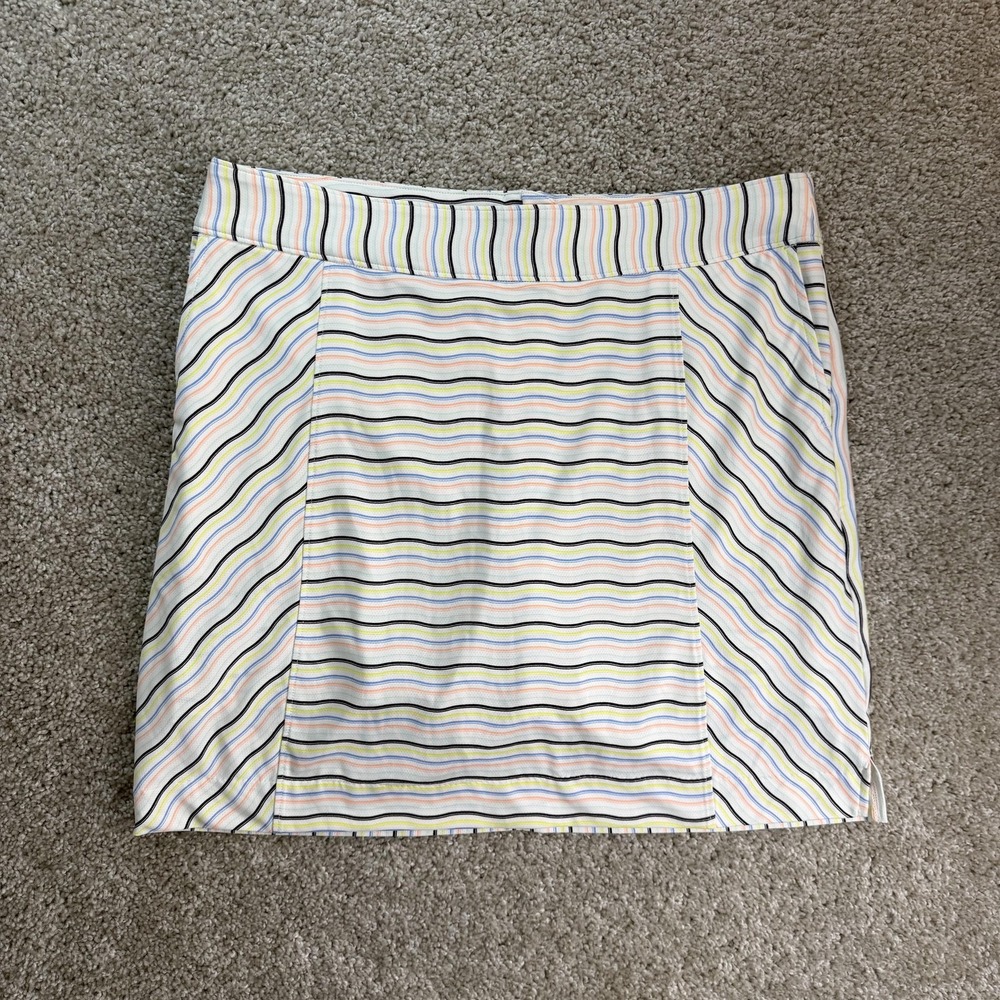 Fairway & Greene Skirt Womens 10 Multicolor Striped Athletic Golf Pockets